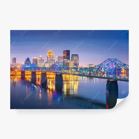 Fotomural horizonte de Louisville al anochecer – Pixers®