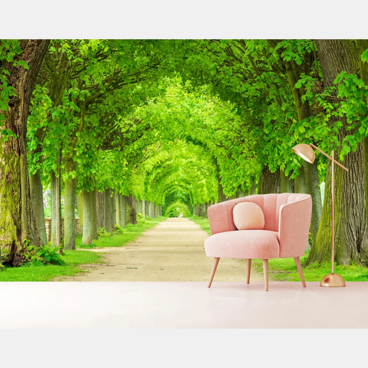 Fotomural túnel verde de árboles en perspectiva – Pixers® Fotomural túnel verde de árboles en perspectiva – Pixers®