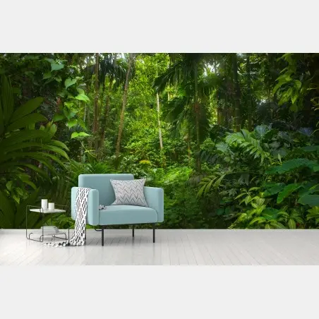 Fotomural profundidad verde de la selva – Pixers®
