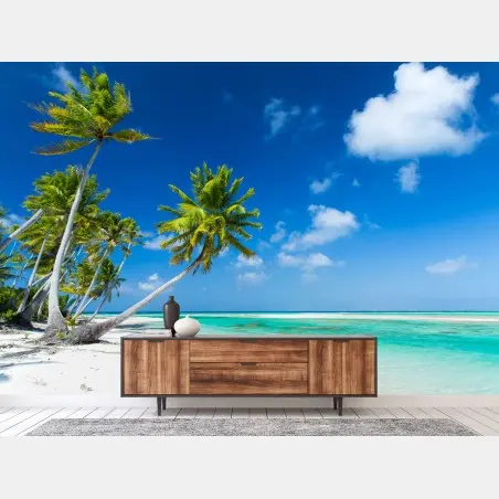 Fotomural paraíso tropical con palmeras – Pixers®