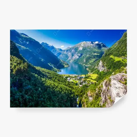 Fotomural panorámica de Geirangerfjord en Noruega – Pixers®