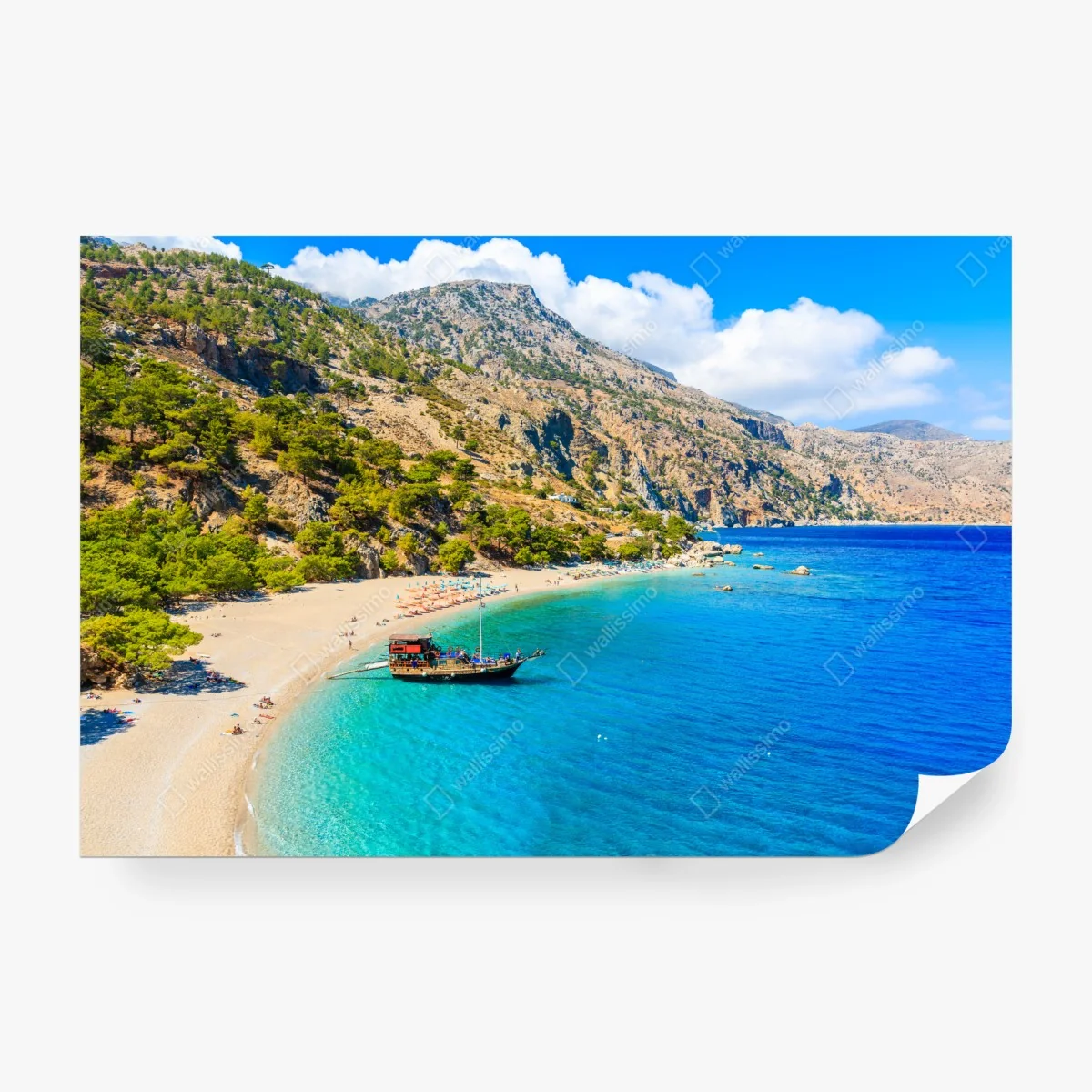 Fotomural bahía turquesa en Apella, Karpathos – Pixers® Fotomural bahía turquesa en Apella, Karpathos – Pixers®