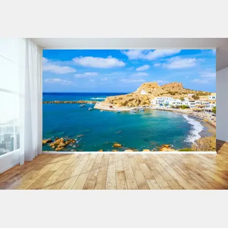 Fotomural vista costera de Finiki en Karpathos – Pixers®