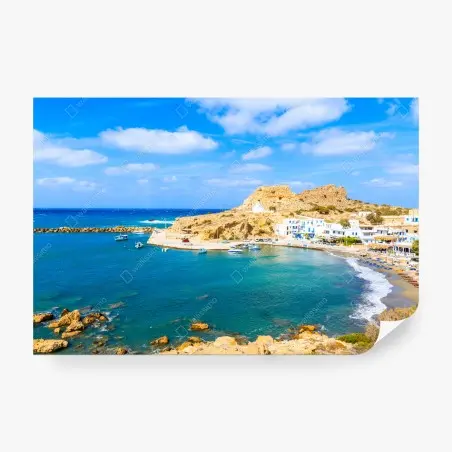 Fotomural vista costera de Finiki en Karpathos – Pixers®