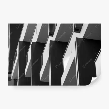 Fotomural arquitectura minimalista en blanco y negro – Pixers®