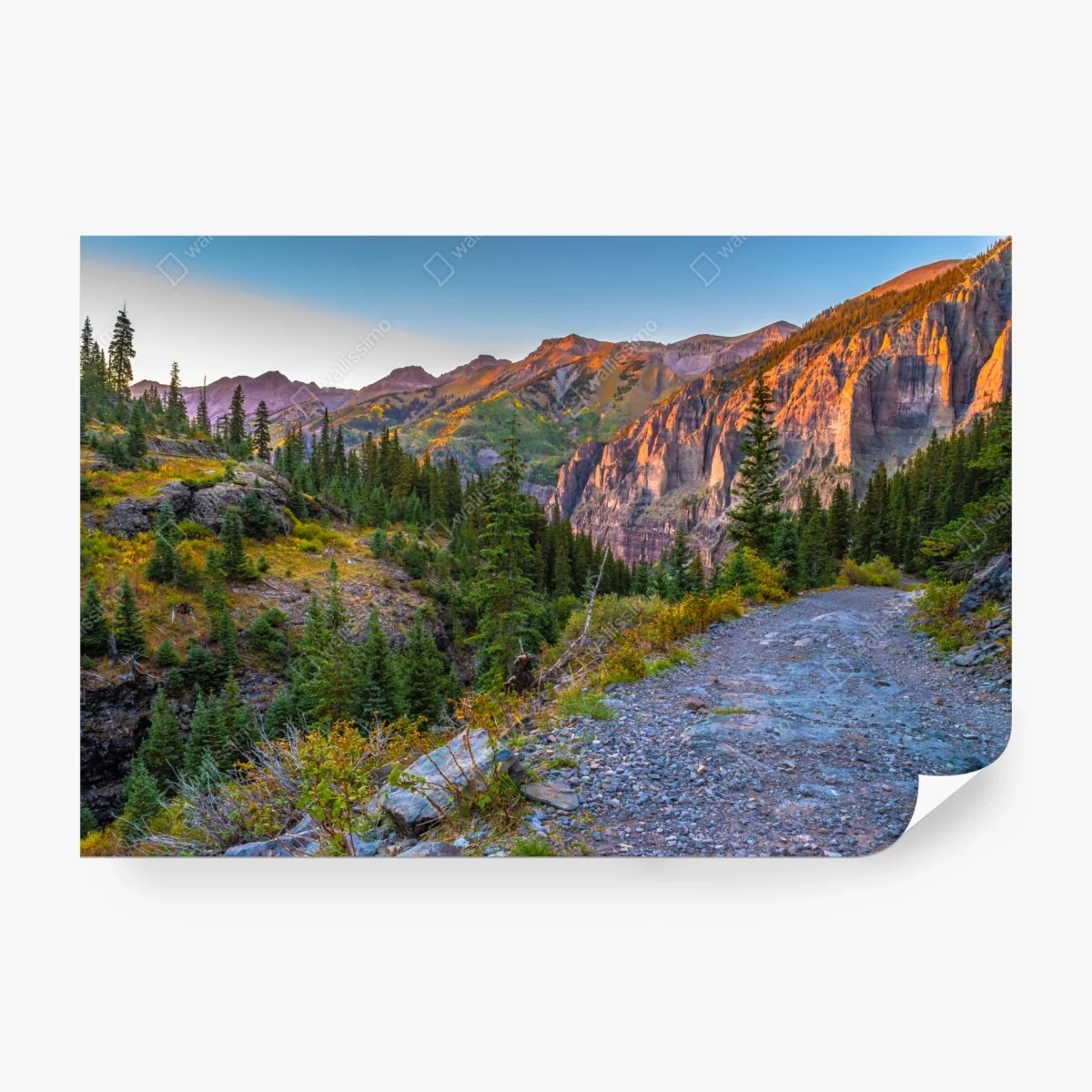 Fotomural sendero montañoso al atardecer entre acantilados – Pixers® Fotomural sendero montañoso al atardecer entre acantilados – Pixers®
