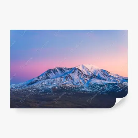 Fotomural silencio nevado de Mount St. Helens al atardecer – Pixers®