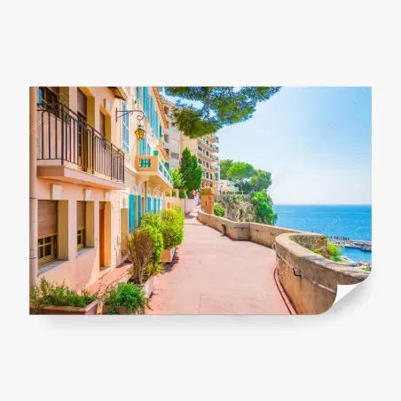 Fotomural paseo mediterráneo junto al mar – Pixers®
