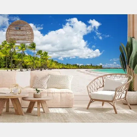 Fotomural escena de playa tropical en Punta Cana – Pixers®
