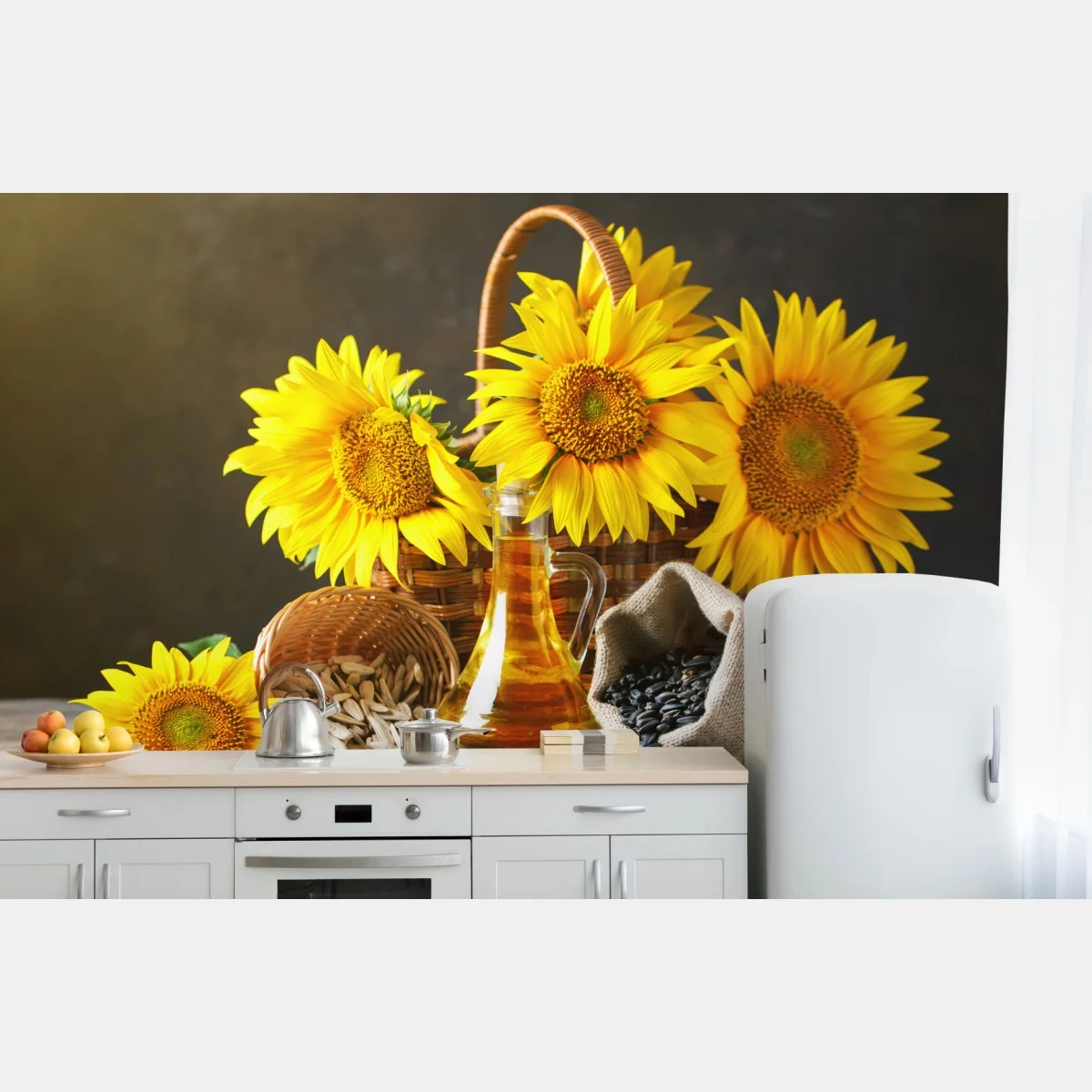 Fotomural girasoles y semillas: composición rústica y soleada – Pixers® Fotomural girasoles y semillas: composición rústica y soleada – Pixers®