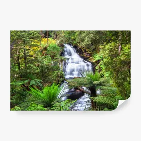 Fotomural cascada serena en Triplet Falls, Great Otway National Park – Pixers®