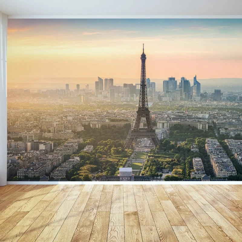 Fotomural amanecer sobre la Torre Eiffel