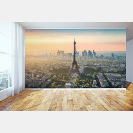 Fotomural amanecer sobre la Torre Eiffel – Pixers®