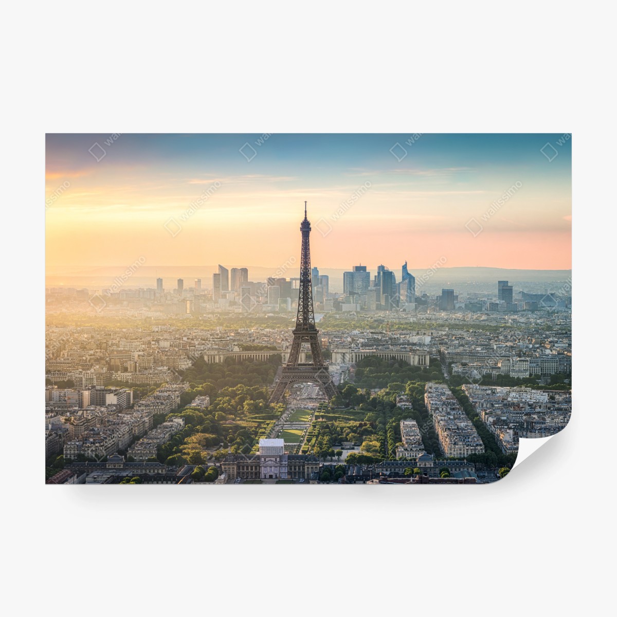 Fotomural amanecer sobre la Torre Eiffel – Pixers®