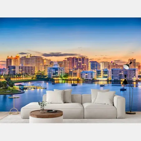 Fotomural amanecer sobre la bahía de Sarasota – Pixers®