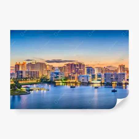 Fotomural amanecer sobre la bahía de Sarasota – Pixers®
