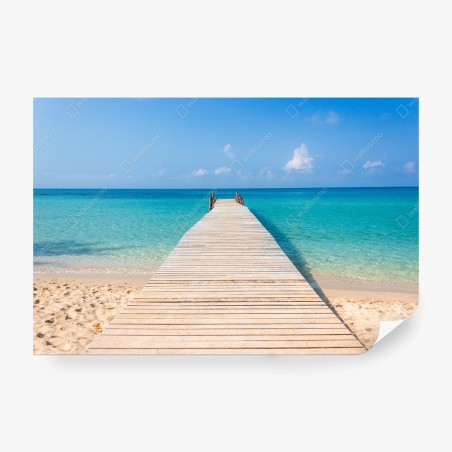 Fotomural muelle hacia el mar turquesa – Pixers®