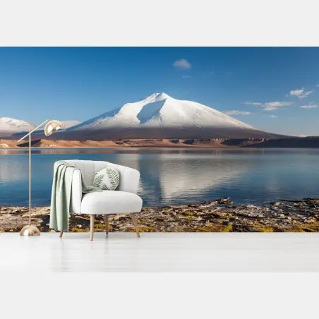 Fotomural vista tranquila de Laguna Verde en Atacama – Pixers®