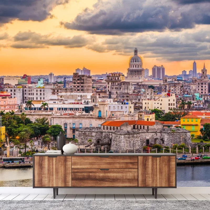 Fotomural amanecer sobre el centro de La Habana