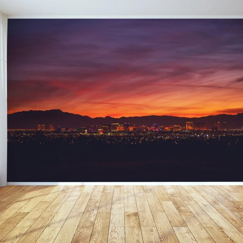 Fotomural panorama de Las Vegas al atardecer