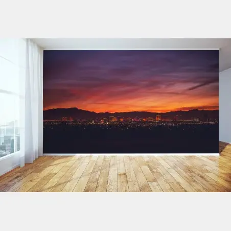 Fotomural panorama de Las Vegas al atardecer – Pixers®