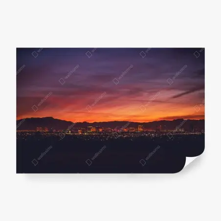 Fotomural panorama de Las Vegas al atardecer – Pixers®