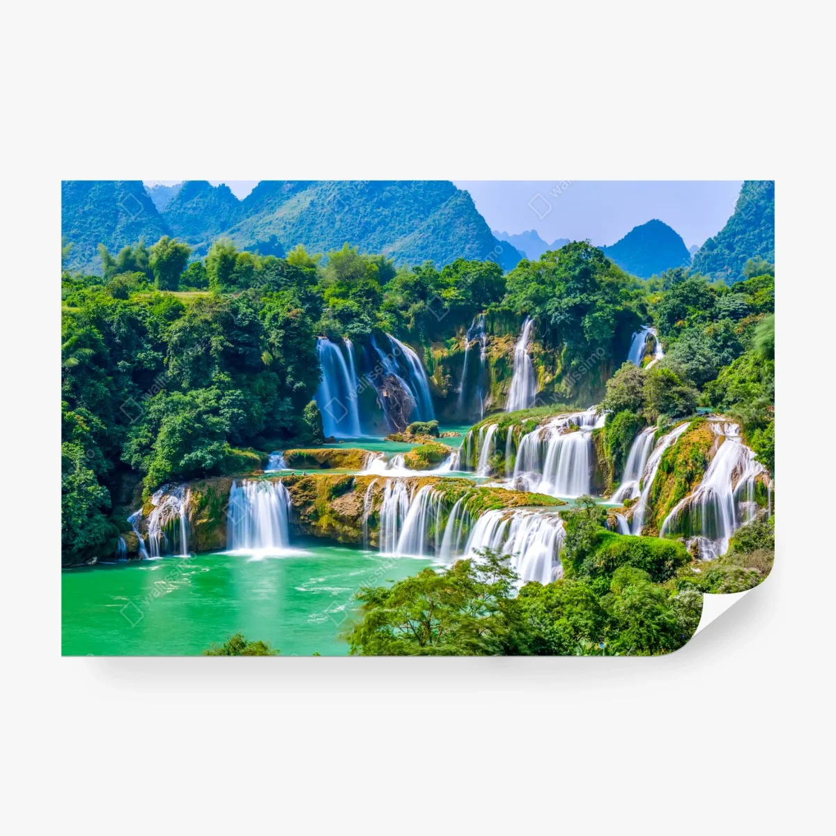 Fotomural oasis de cascadas en tonos esmeralda – Pixers® Fotomural oasis de cascadas en tonos esmeralda – Pixers®