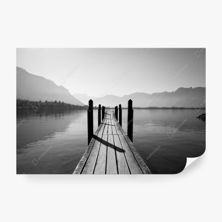 Fotomural muelle hacia el horizonte – Pixers®