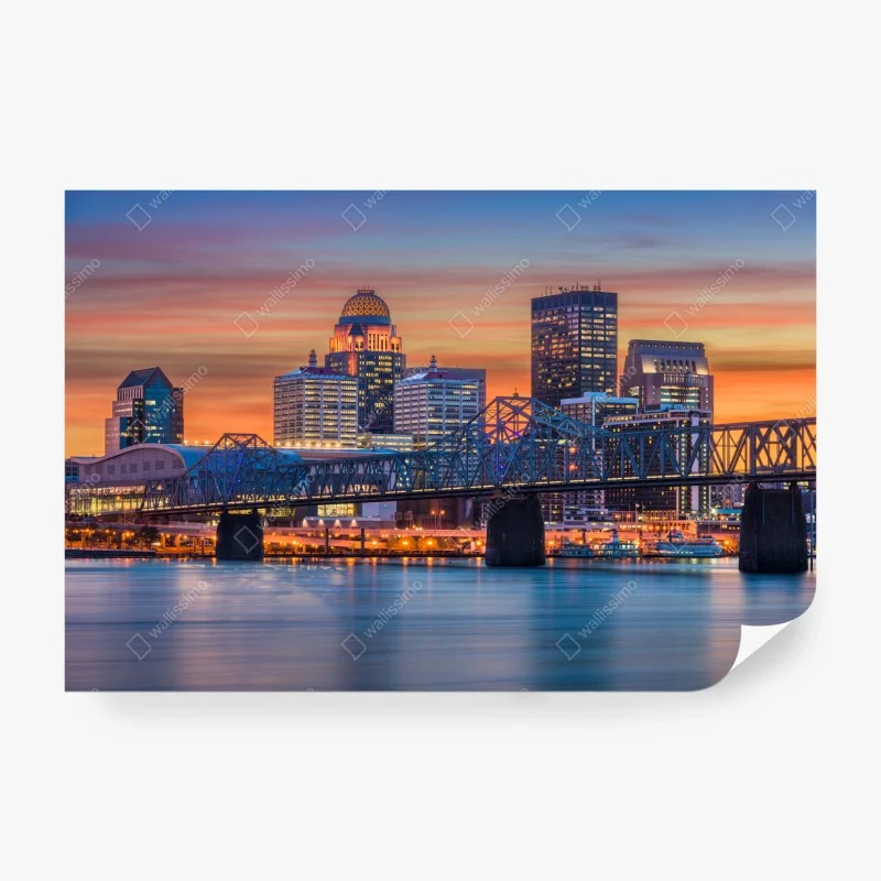 Fotomural amanecer sobre el skyline de Louisville
