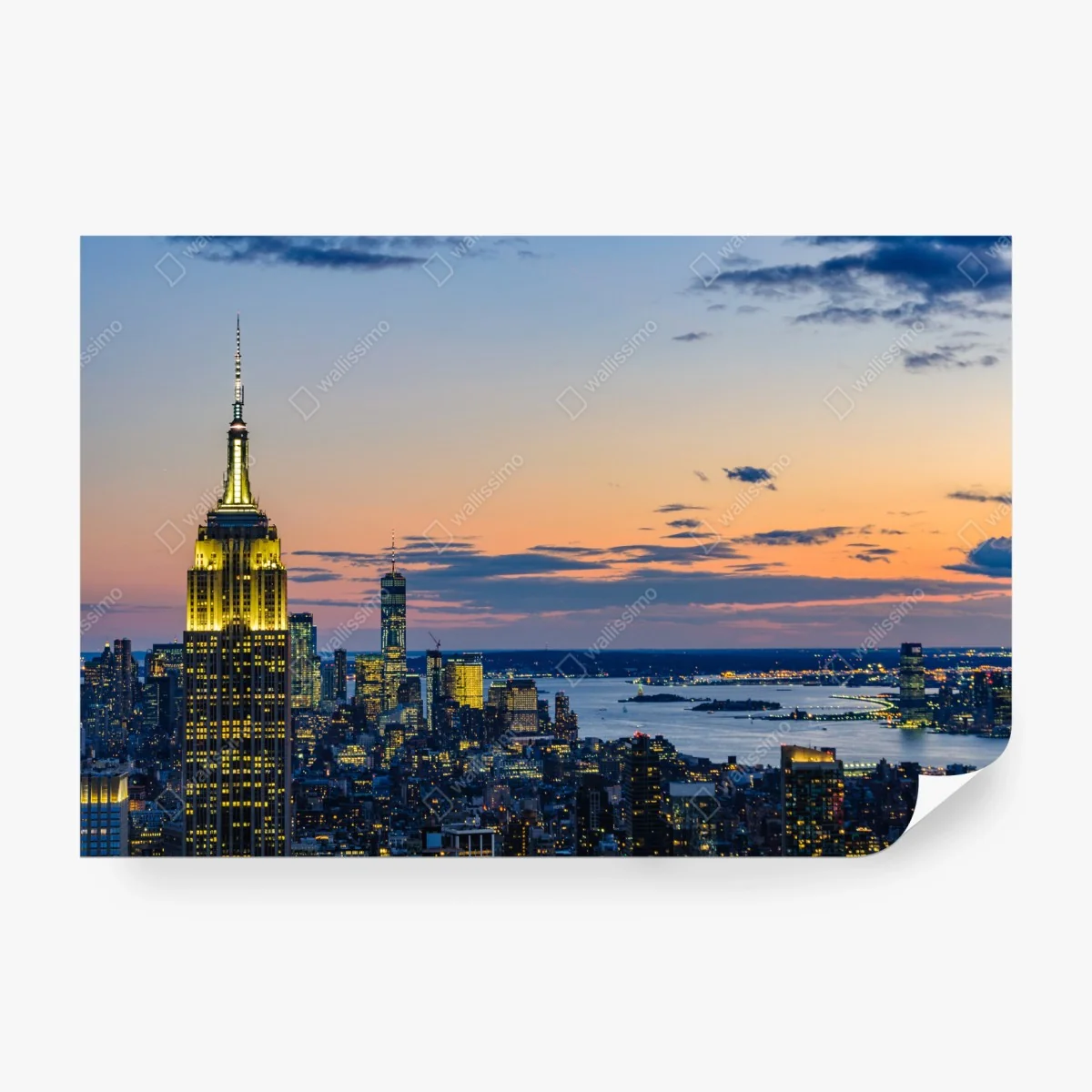 Fotomural puesta de sol en Nueva York con Empire State Building iluminado – Pixers® Fotomural puesta de sol en Nueva York con Empire State Building iluminado – Pixers®