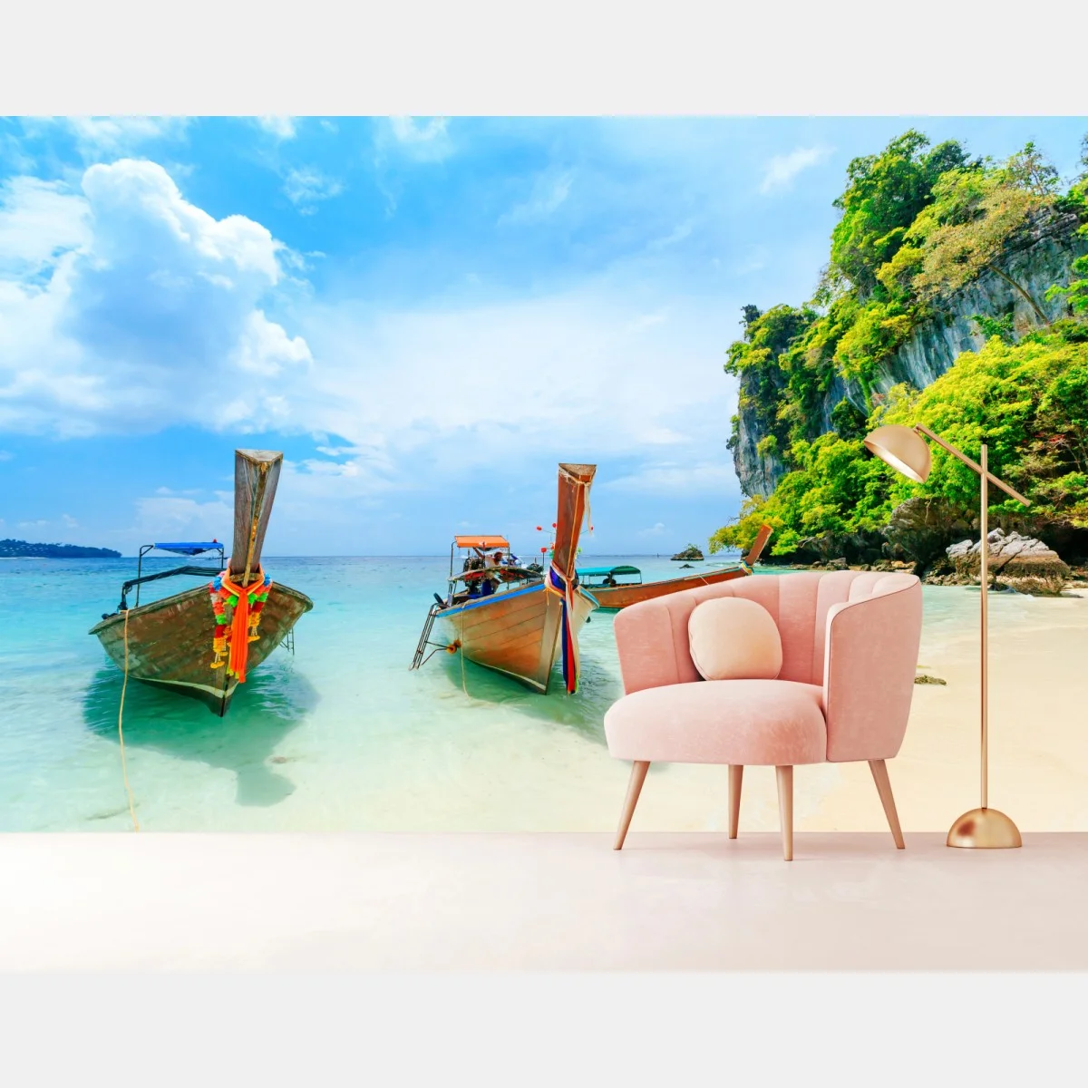 Fotomural barcas tradicionales en la playa de Phuket – Pixers® Fotomural barcas tradicionales en la playa de Phuket – Pixers®