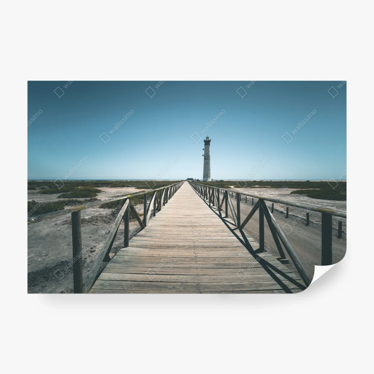 Fotomural camino de madera hacia el faro en la costa – Pixers® Fotomural camino de madera hacia el faro en la costa – Pixers®