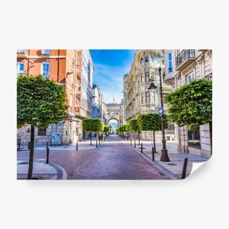 Fotomural paisaje urbano de Santander con arco hacia el mar – Pixers®