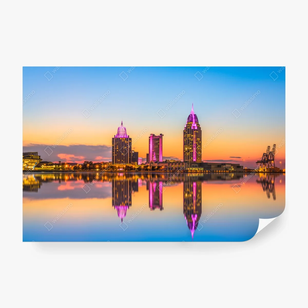 Fotomural amanecer en Mobile: horizonte urbano reflejado – Pixers® Fotomural amanecer en Mobile: horizonte urbano reflejado – Pixers®