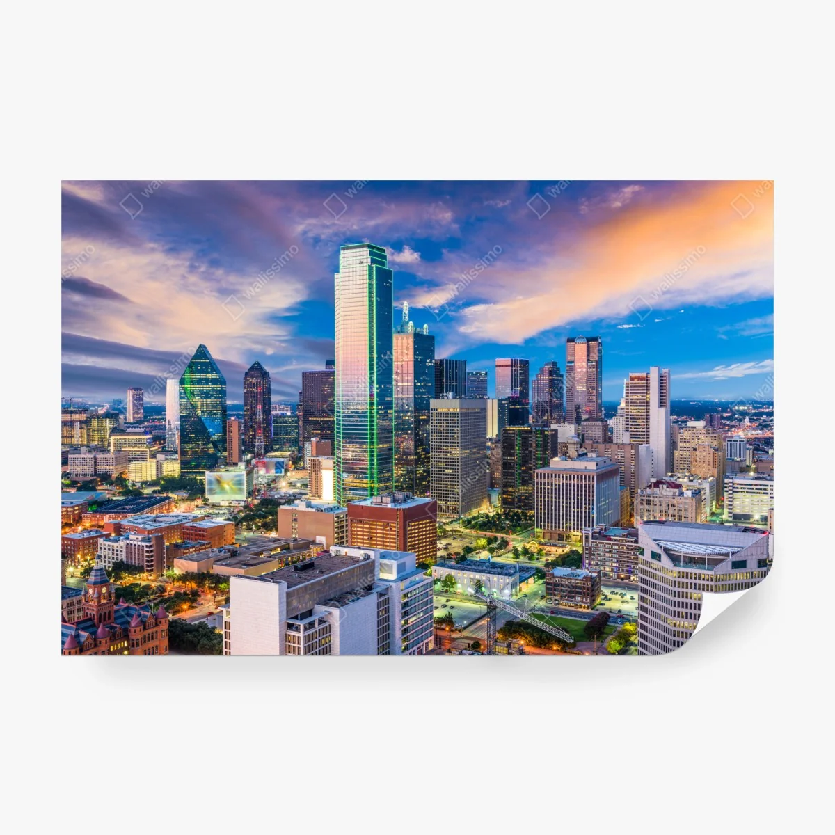 Fotomural atardecer urbano en Dallas – Pixers®