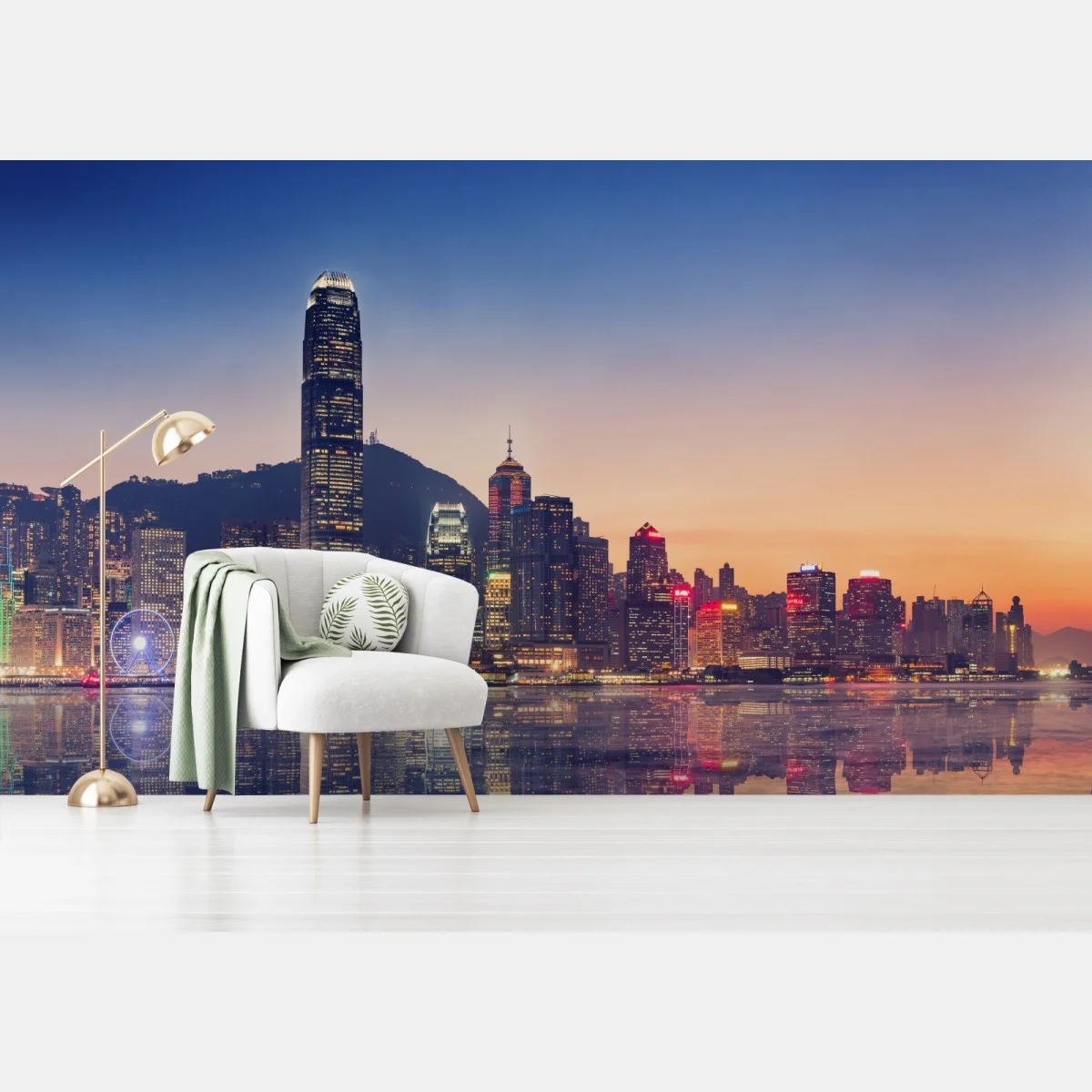 Fotomural atardecer en Hong Kong: horizonte iluminado – Pixers® Fotomural atardecer en Hong Kong: horizonte iluminado – Pixers®