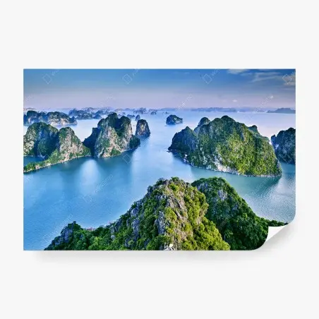 Fotomural vistas panorámicas de la bahía de Ha Long – Pixers®