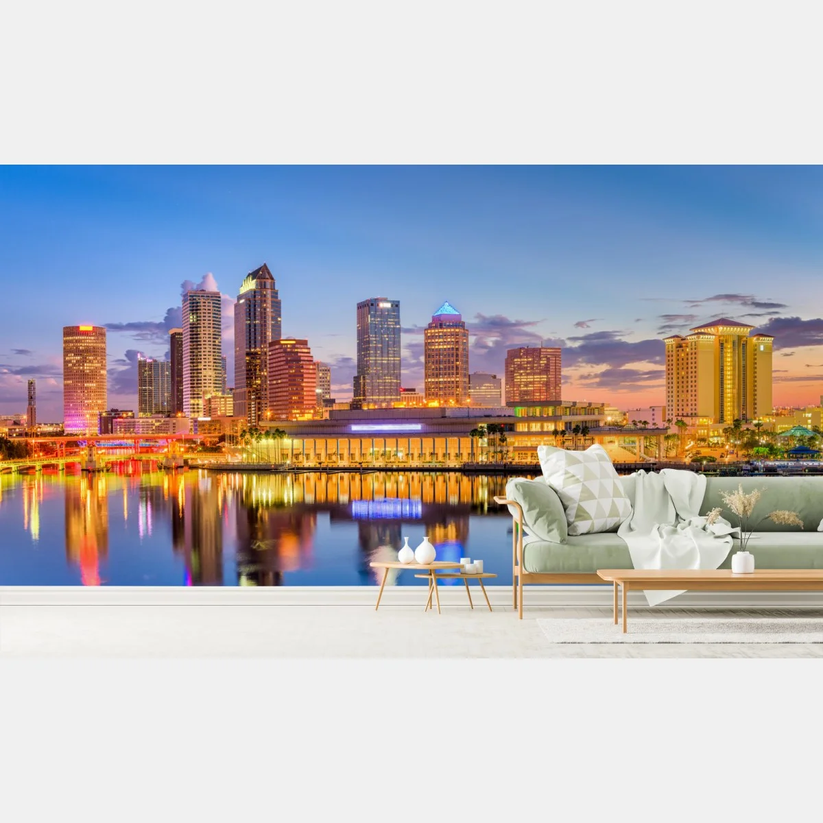 Fotomural panorama urbano de Tampa al atardecer – Pixers® Fotomural panorama urbano de Tampa al atardecer – Pixers®