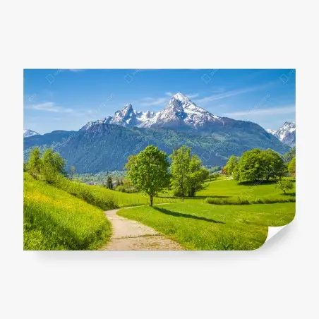 Fotomural paisaje alpino en primavera – Pixers®