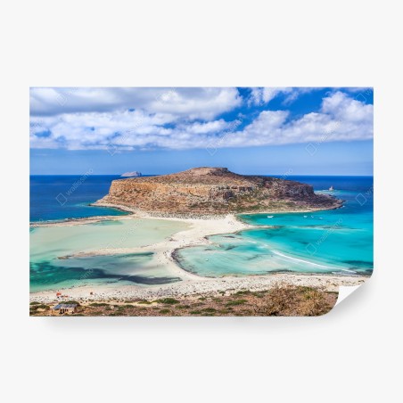 Fotomural laguna turquesa y acantilado rocoso – Pixers®
