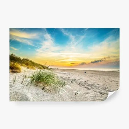 Fotomural atardecer sereno en la playa – Pixers®