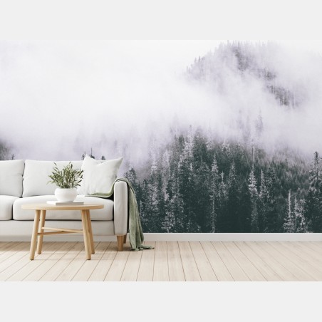 Fotomural bosque envuelto en niebla – Pixers®
