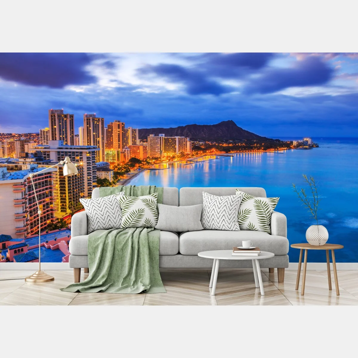 Fotomural amanecer en Waikiki con Diamond Head, Honolulu – Pixers® Fotomural amanecer en Waikiki con Diamond Head, Honolulu – Pixers®