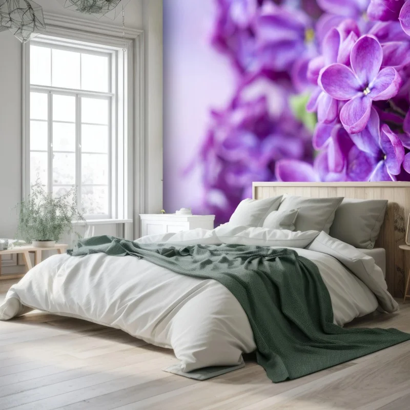 Fotomural lilas moradas en primer plano para decoración
