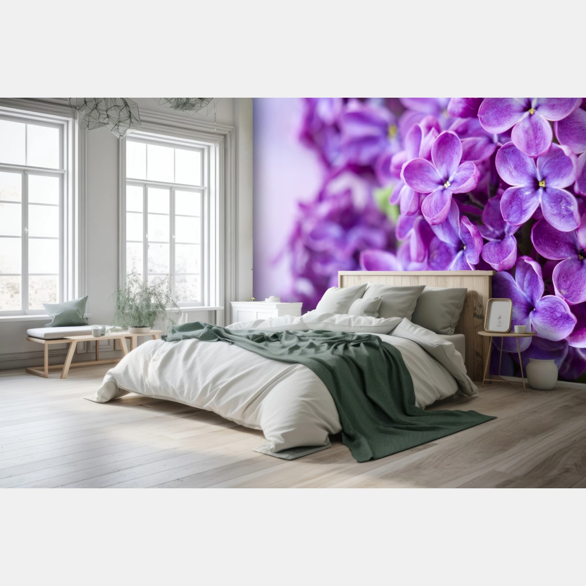 Fotomural lilas moradas en primer plano para decoración – Pixers®