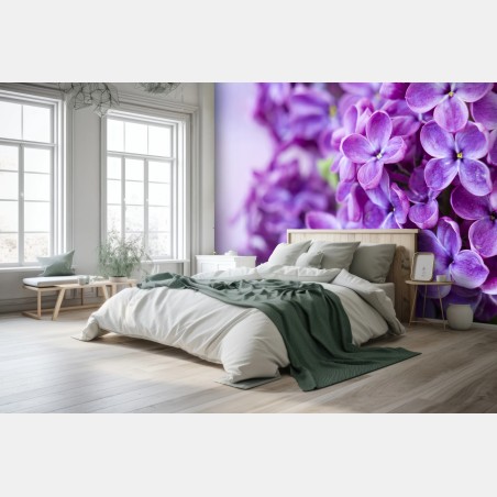 Fotomural lilas moradas en primer plano para decoración – Pixers®