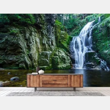 Fotomural impresionante cascada de Kamienczyk en Karkonosze – Pixers®