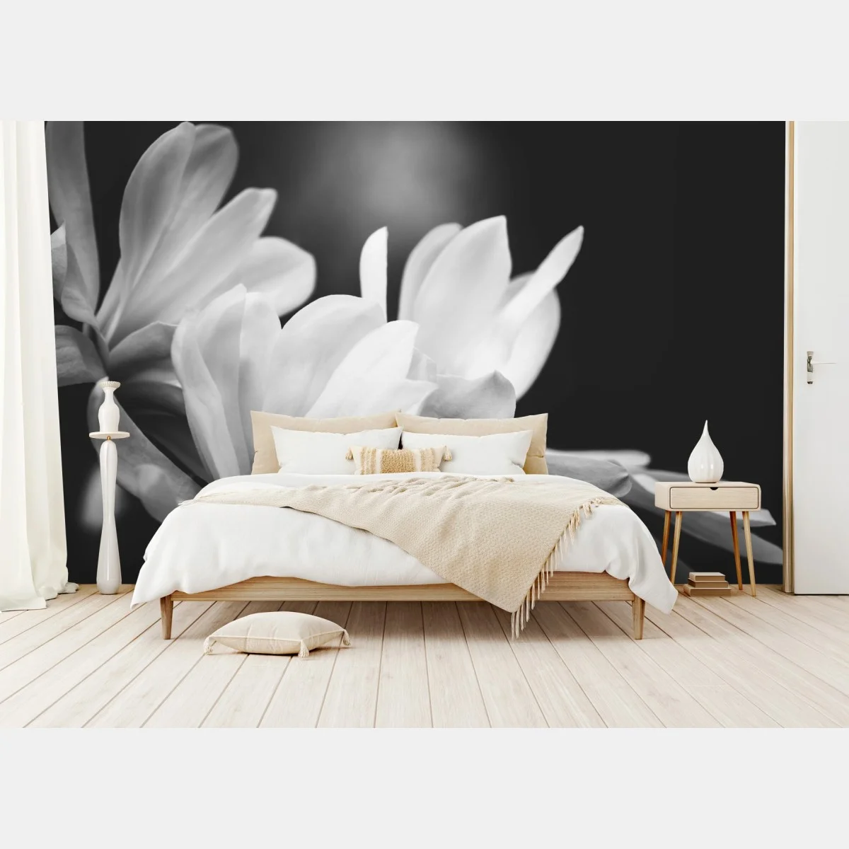 Fotomural primer plano de magnolia en blanco y negro – Pixers® Fotomural primer plano de magnolia en blanco y negro – Pixers®