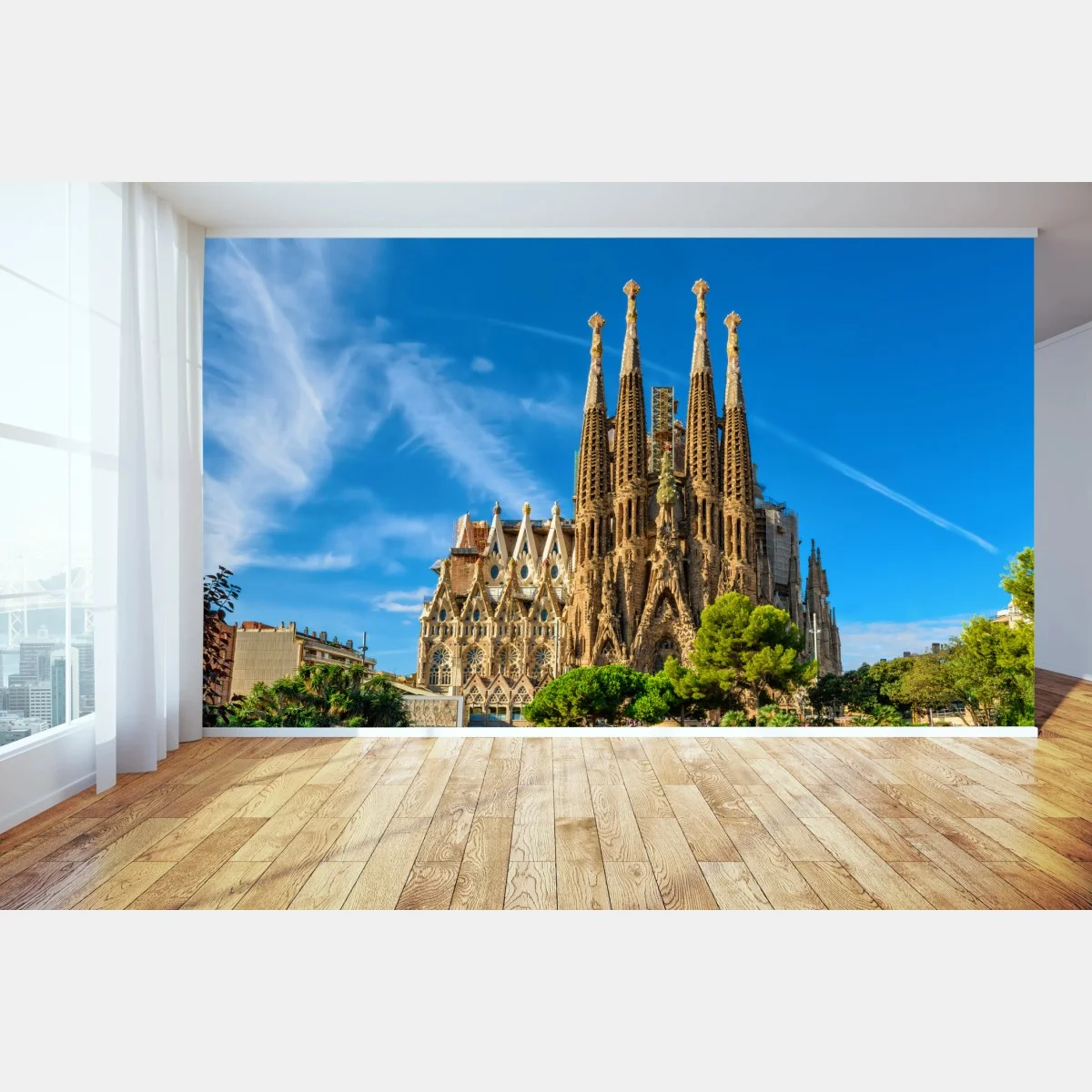 Fotomural impresionante vista de la Sagrada Familia de Gaudí – Pixers® Fotomural impresionante vista de la Sagrada Familia de Gaudí – Pixers®