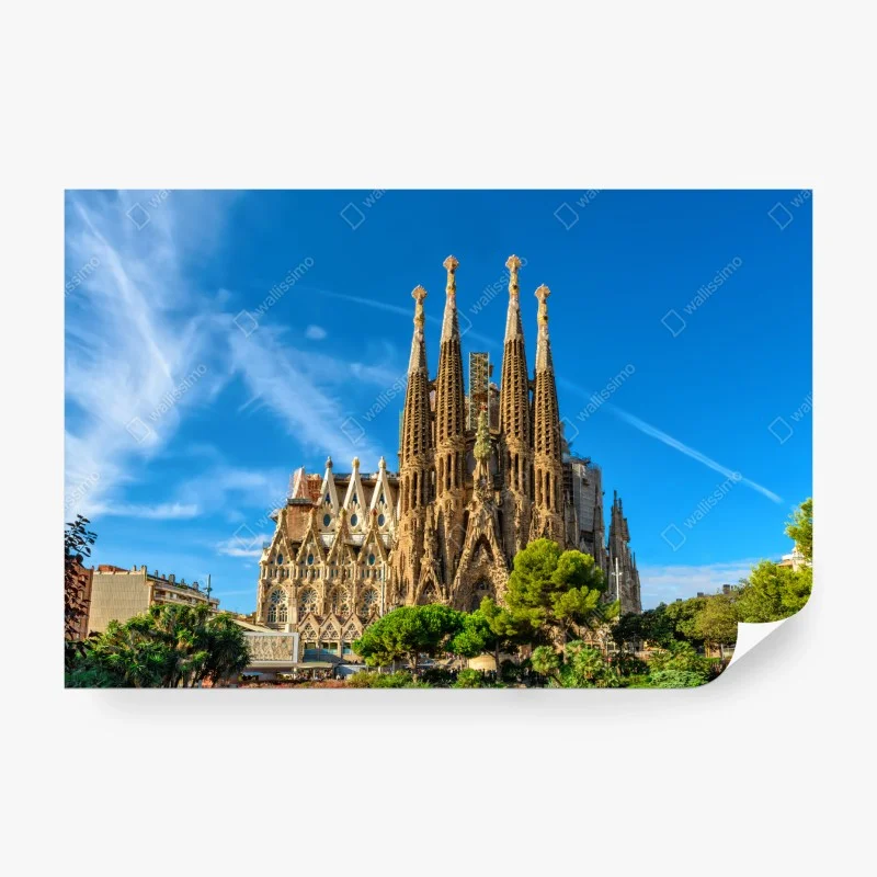 Fotomural impresionante vista de la Sagrada Familia de Gaudí